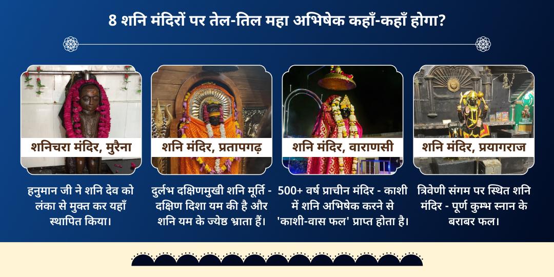 शनि जयंती-शनि अमावस्या 8 शनि मंदिर तेल-तिल महाभिषेक