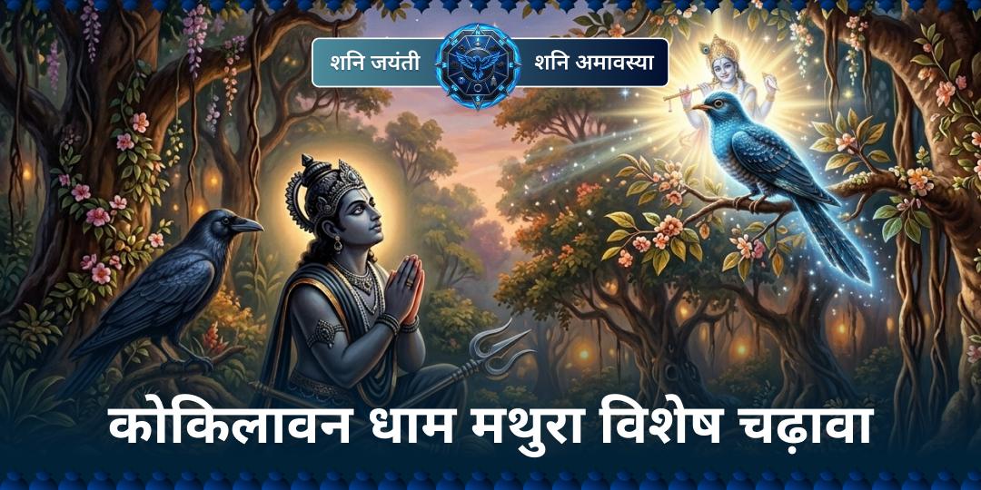 जब शनिदेव के संग श्रीकृष्ण की कृपा जुड़ जाए, तब कर्मबाधाएँ भी सौभाग्य में बदल जाती हैं। शनि जयंती पर कोसी कलां मंदिर में चढ़ावा अर्पित करें। 