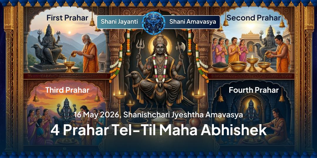 Shani Jayanti-Shani Amavasya 4 Prahar Shani Peeda Mukti Tel-Til Maha Abhishek 
