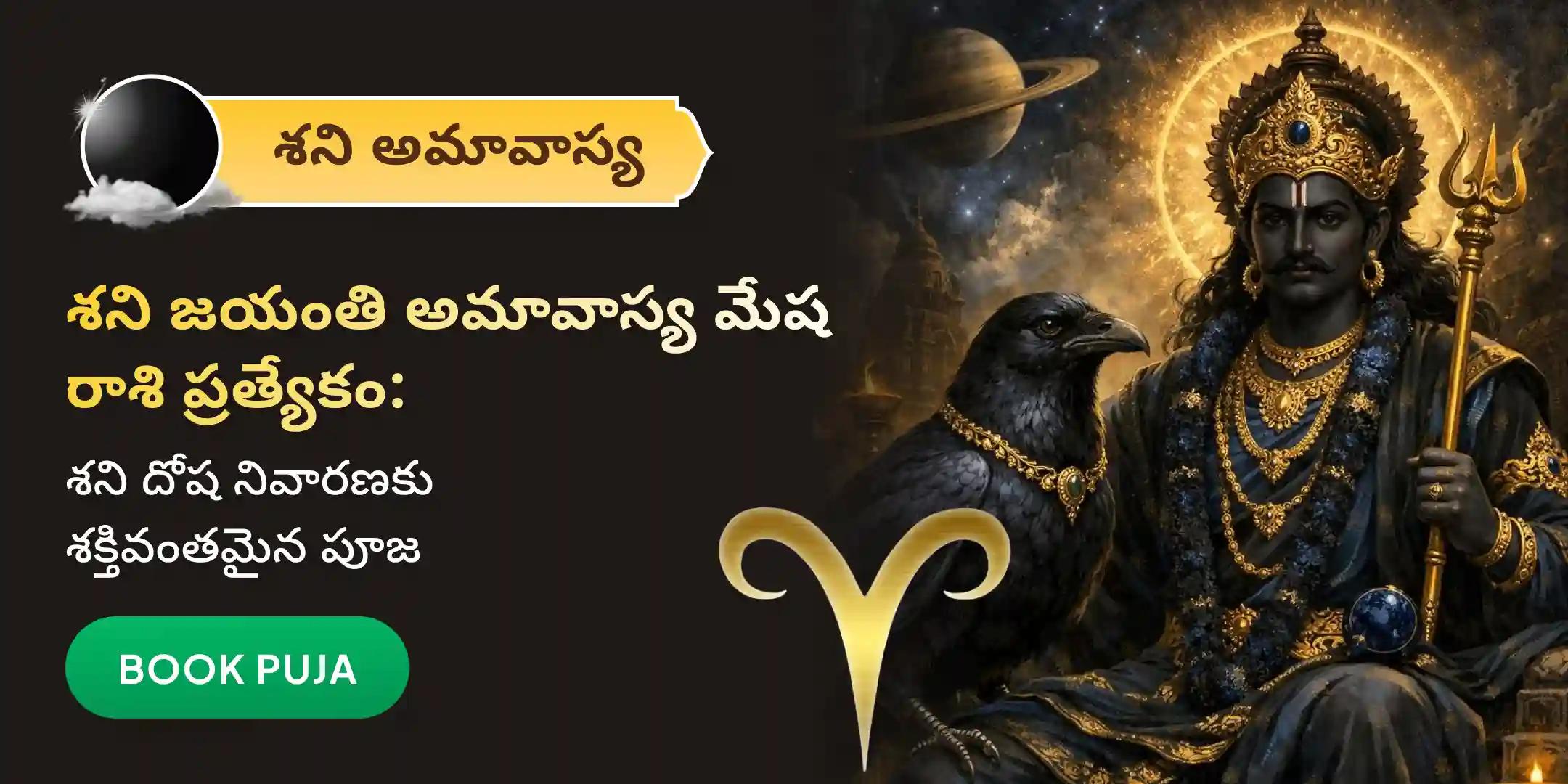 మేష రాశి వారి కోసం శని దోష శాంతి పూజ