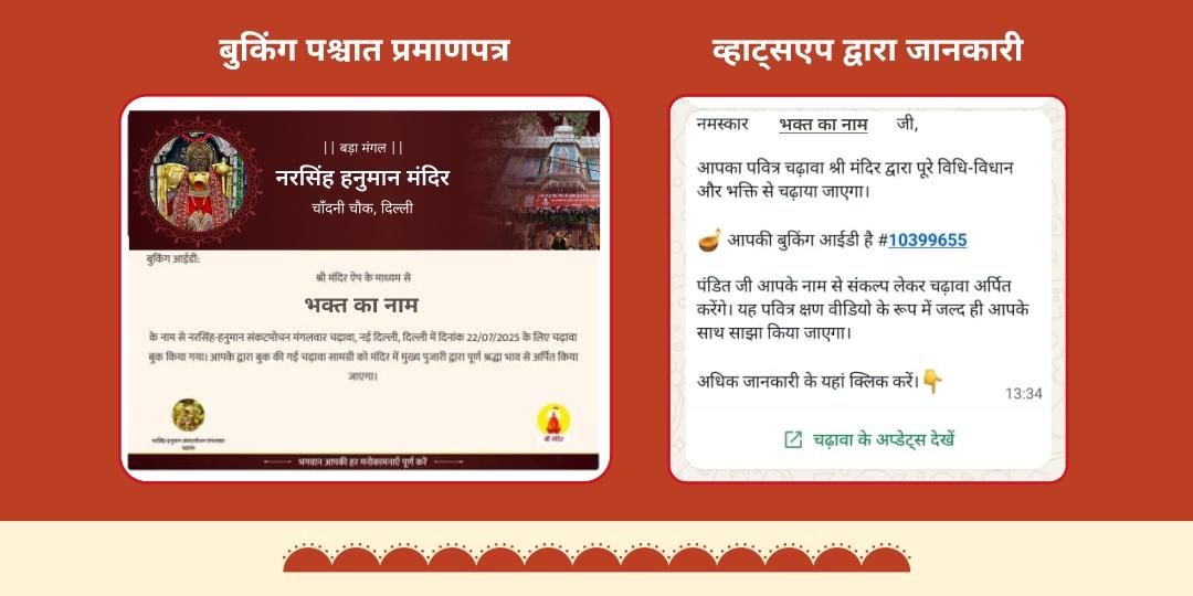 6 बड़े मंगल 6 हनुमान मंदिर चढ़ावा संकल्प